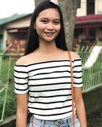 Cute tall Asian teen exposes her tits and pussy