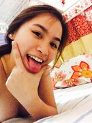 Naked in bed taking selfies Asian college girl