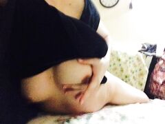 Naked in bed taking selfies Asian college girl