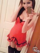 Teen girlfriend poses in lingerie and naked