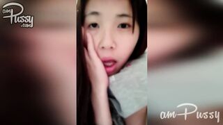 Stolen masturbation self shot of a cute Asian teen girlfriend