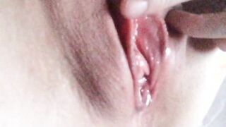 Wet Asian masturbation close-up