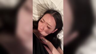 Cute Asian girl gets her mouth gently fucked